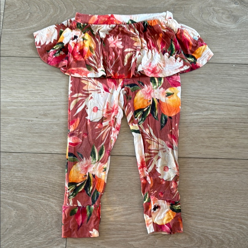 Posh Peanut Floral Leggings with Skirt